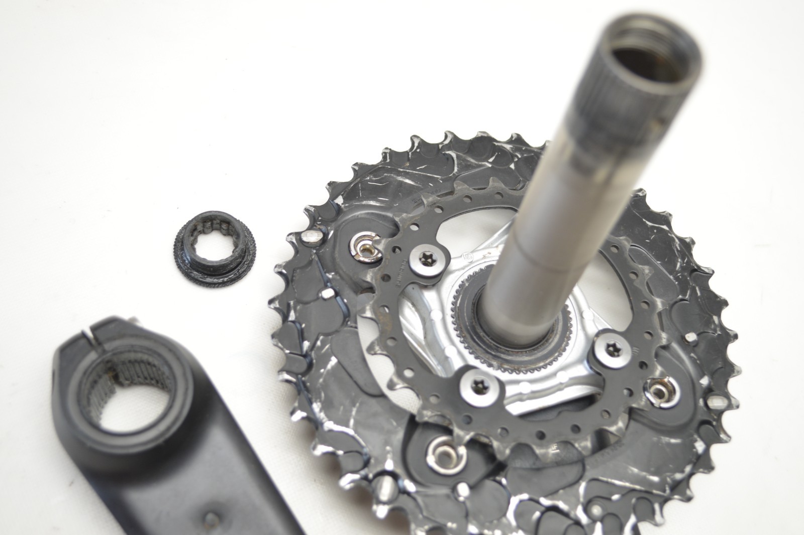 SHIMANO SLX 10 S HOLLOWTECH II BICYCLE 175 MM 38/24 TOOTH 73 MM CRANKSET FC-M675