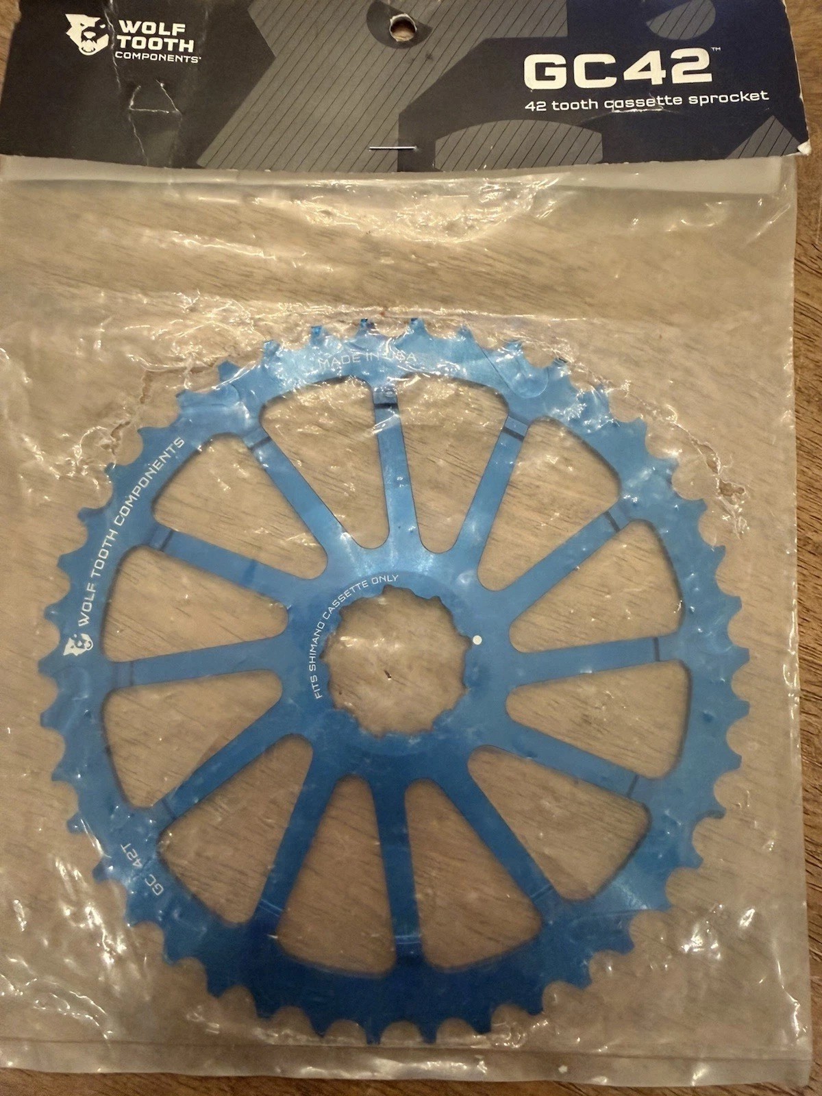NEW Wolf Tooth Components 42T GC cog Shimano 11-36 10-speed Cassettes Blue