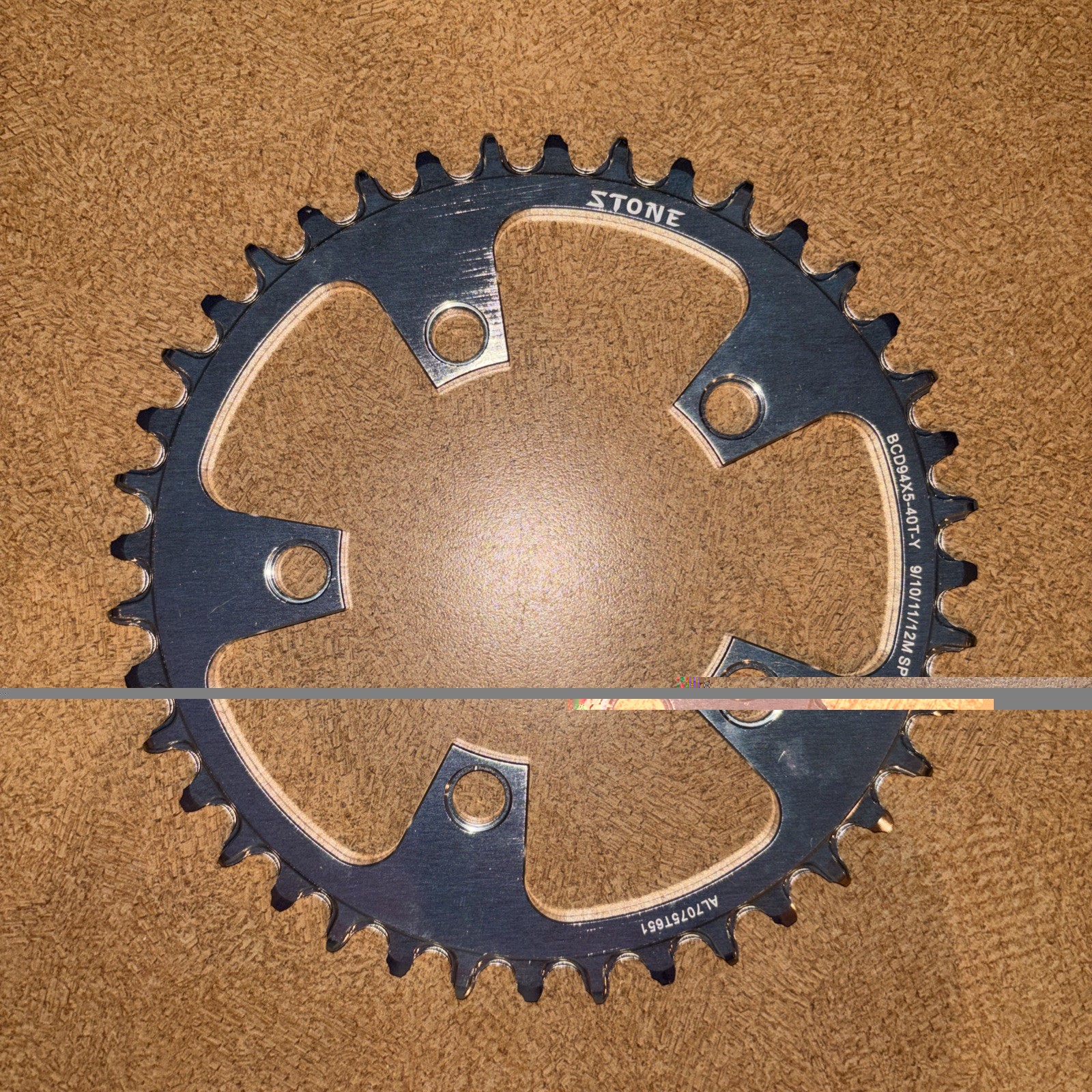Stone 94BCD Round Chainring 5 Arm Crank 40 tooth 5 Bolts Mounting Crank