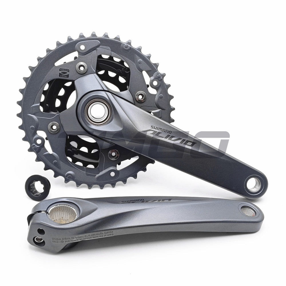Shimano Alivio FC-M4050 3×9 Speed Crankset 40-30-22T HollowTech II SM-BB52
