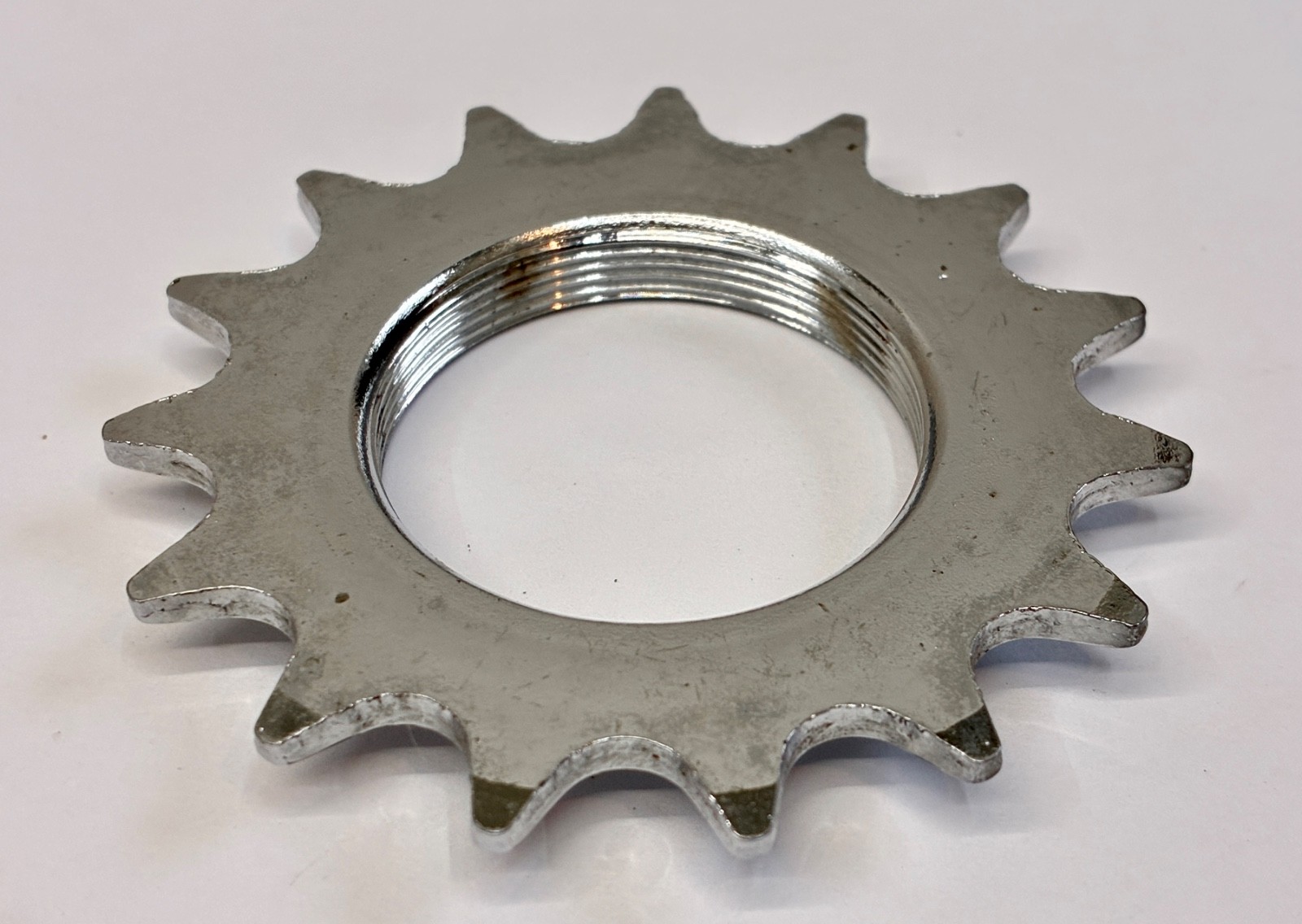 New 15t 1/8″ Fixed Gear Cog • Fixie Track Pista • Polished Chrome Silver