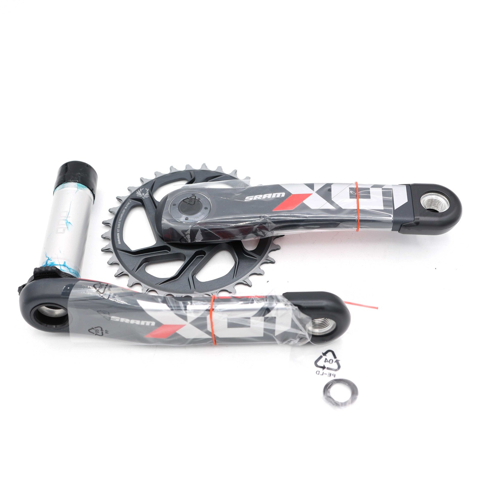 SRAM X01 Eagle DUB Crankset 170mm 32T Direct Mount Lunar Red