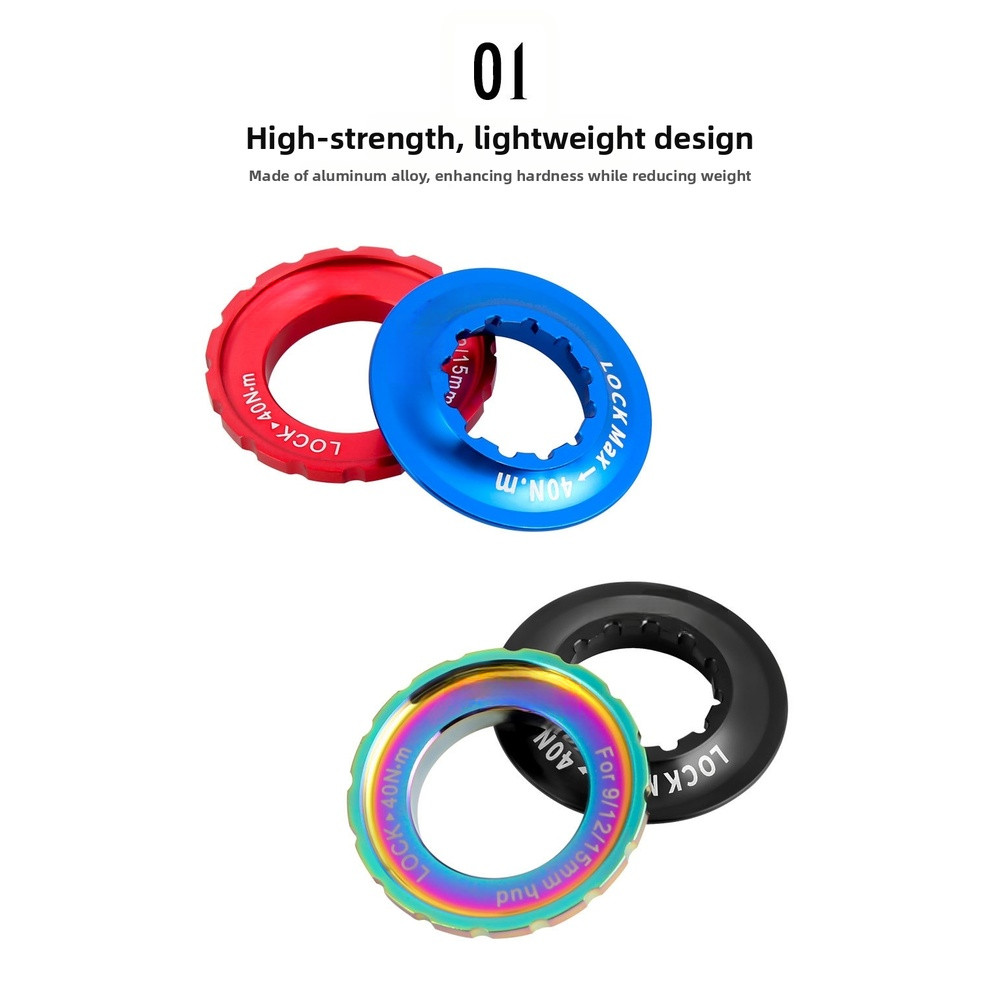 Aluminum Alloy Center Lock to Six Bolt Disc Brake Adapter for MTB Road Bikes