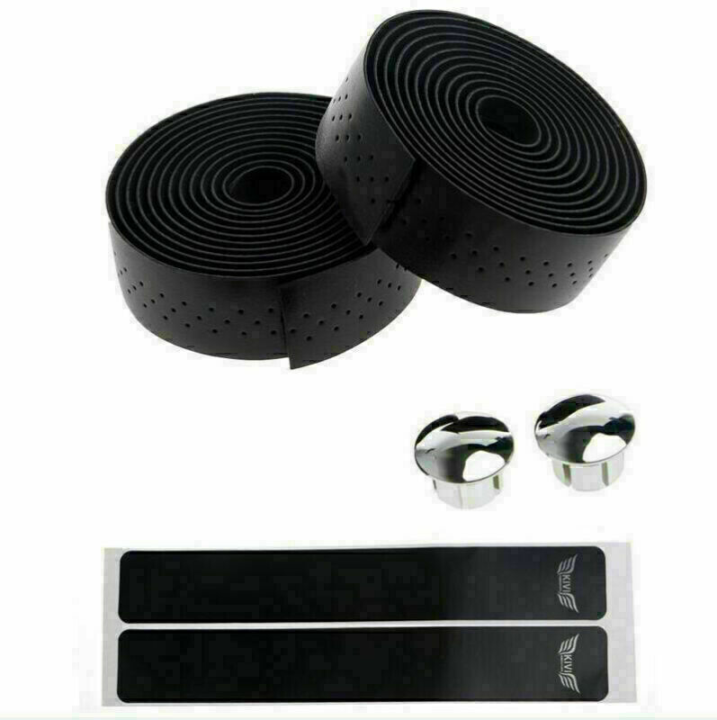 2PCS Breathable Leather Road Bike Handlebar Grip Bar Bicycle Belt Wrap Tape i