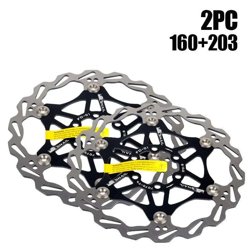 SNAIL Disc Brake Rotor MTB Bicycle Floating Rotor Heat Dissipation 140/160Mm Sta