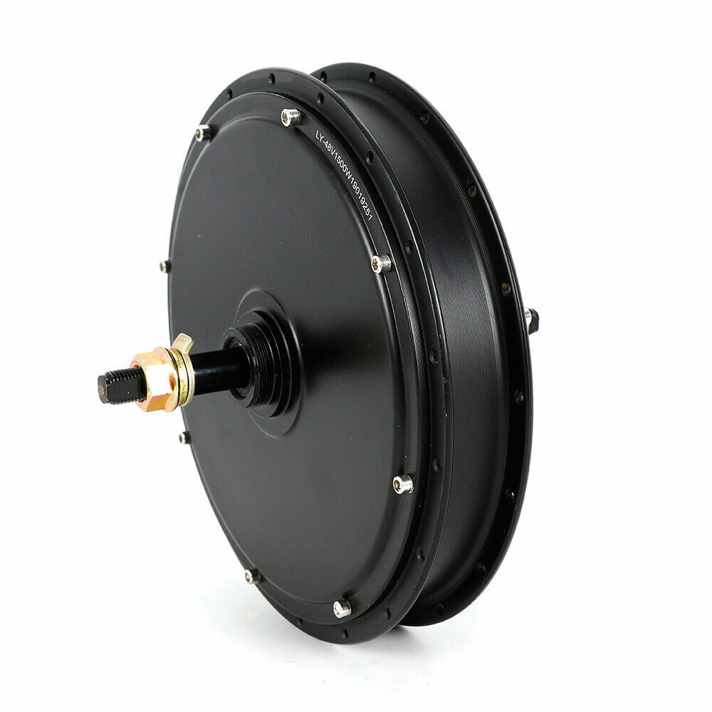 1500W 48V Brushless Gearless Rear Hub Motor 55Nm 20–28in 135mm 36H