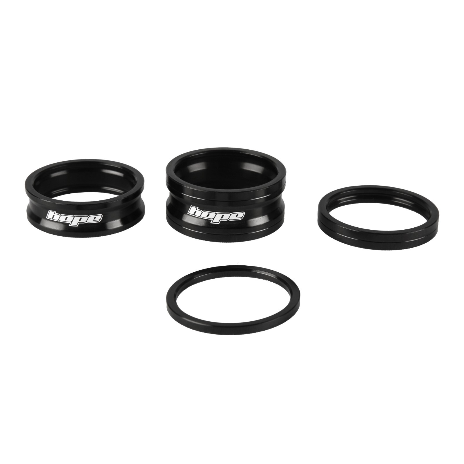 Hope Space Doctor 2.5mm, 5mm, 10mm&15mm Spacers For 1-1/8″ Steerer Black – New