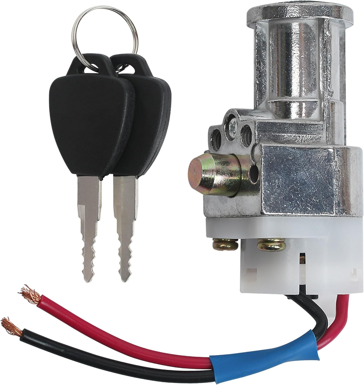 E-Bike Battery Lock Replacement Part with 2 Keys, Charger Ignition On/Off Switch