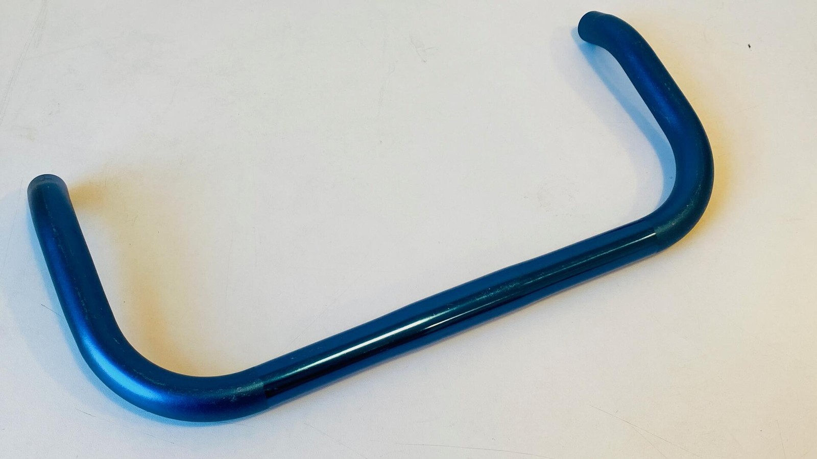 Storage-Worn NOS Origin-8 Blue Anodized Bullhorn Bars 26.0mm x 400mm