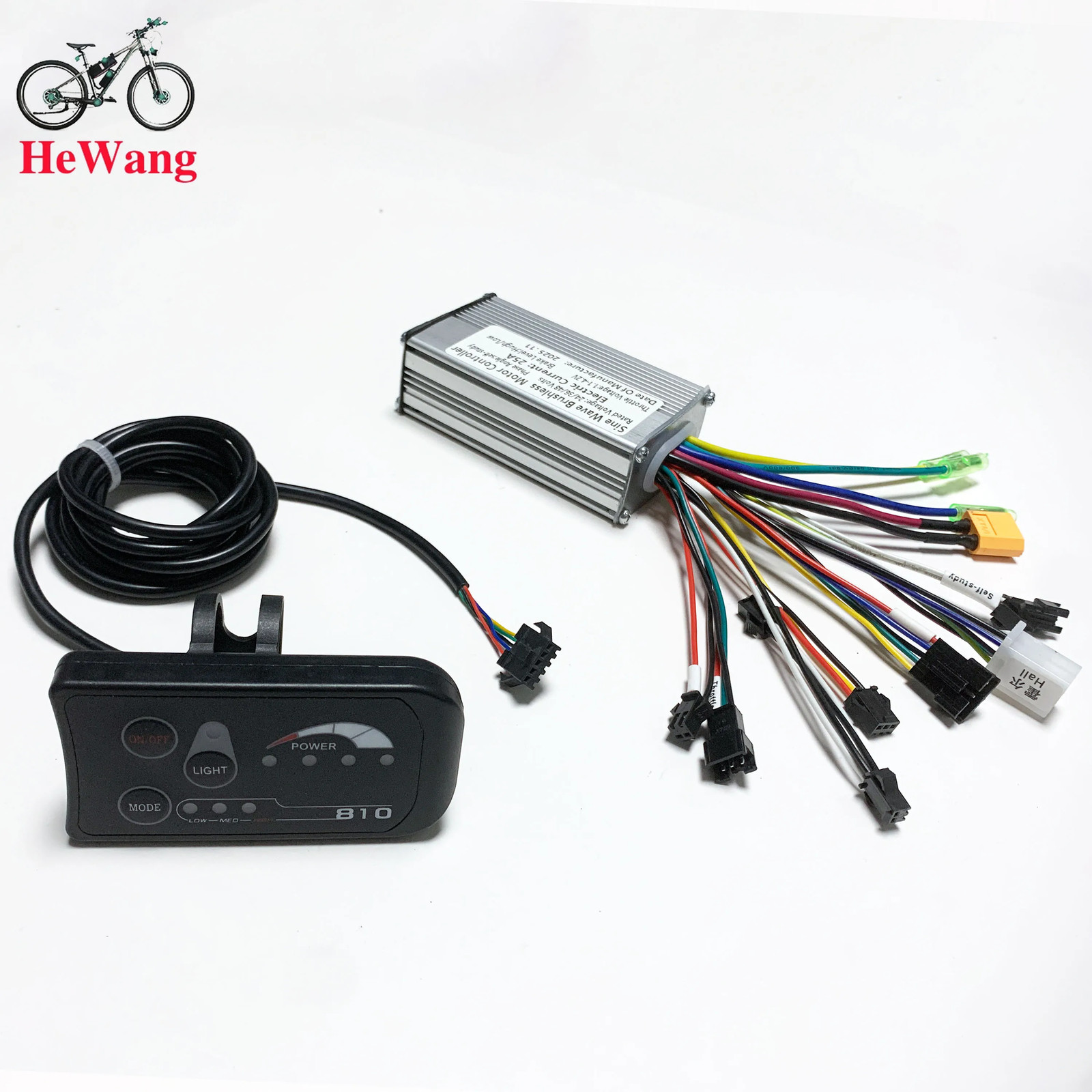 350W 500W E-Bike sine wave Controller 25A/30A with S810 LED Display SET 750W 100