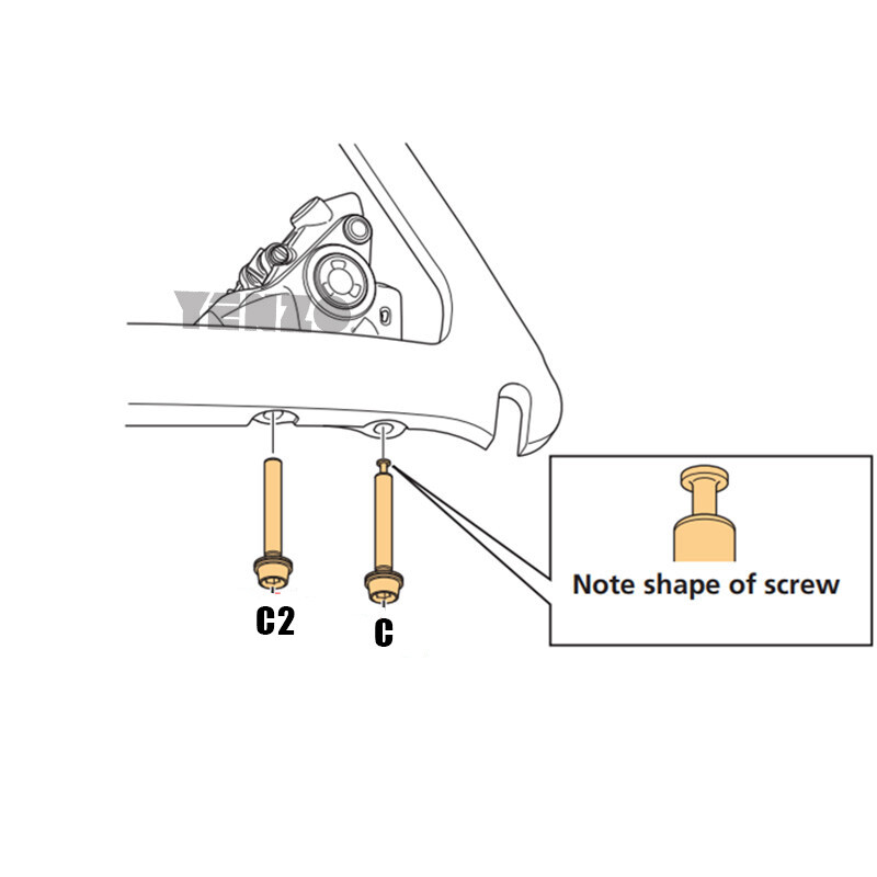 Shimano Flat-Mount Road Disc Rear Caliper Fixing Bolt C C2 BR-R8170/9170/8070