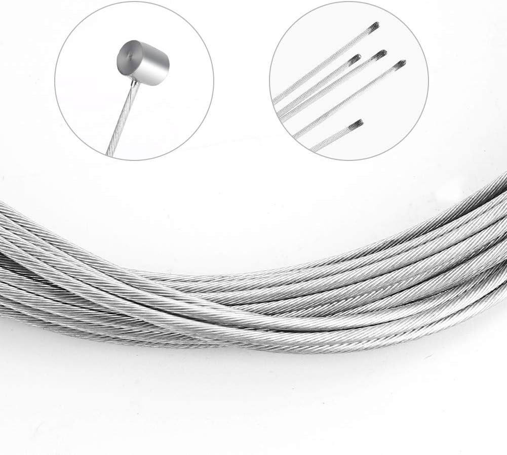 Professional Bicycle Brake Cable Kit – 10PCS with End Caps & Ferrules Included