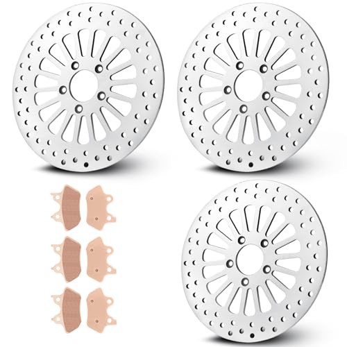 11.8 Brake Rotor (2 Front+1 Rear) For Harley 2008-2020 Road King/Road Glide