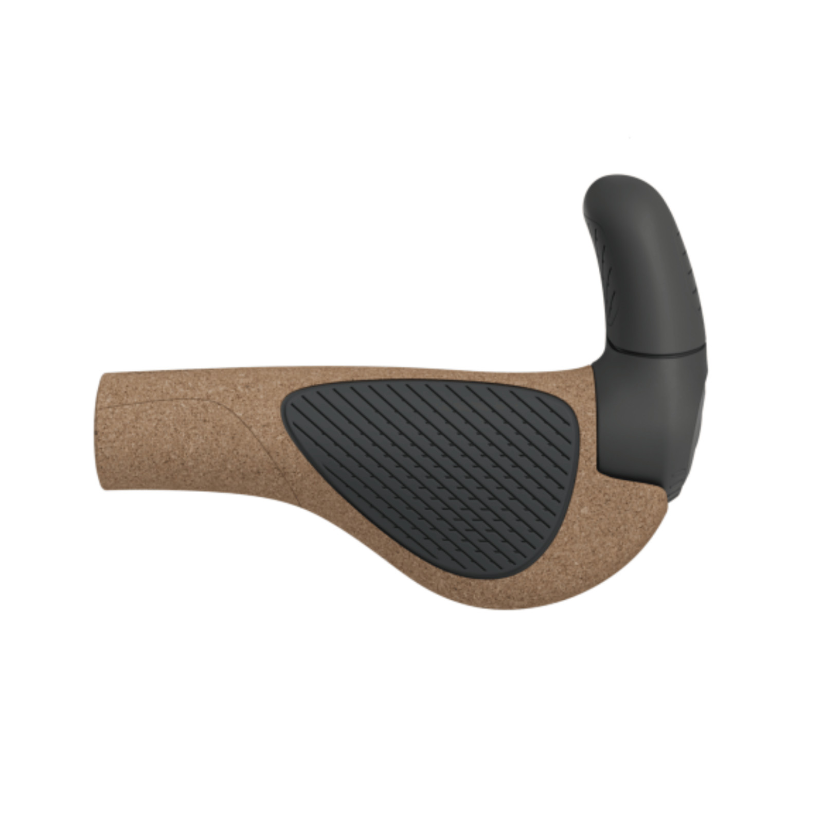 Ergon GP2 Evo BioKork Bike Grips with Mini Bar End