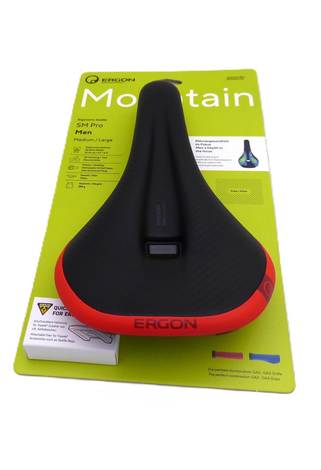 Ergon SM Pro Saddle – Risky Red, Mens, Medium/Large