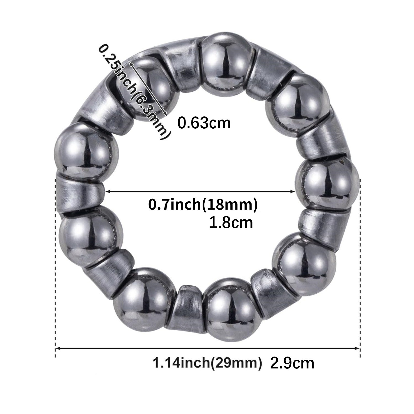 5PCS Silver 1/4 in x 9 Balls Bicycle Crank Ball Bearing Bicycle Accessories