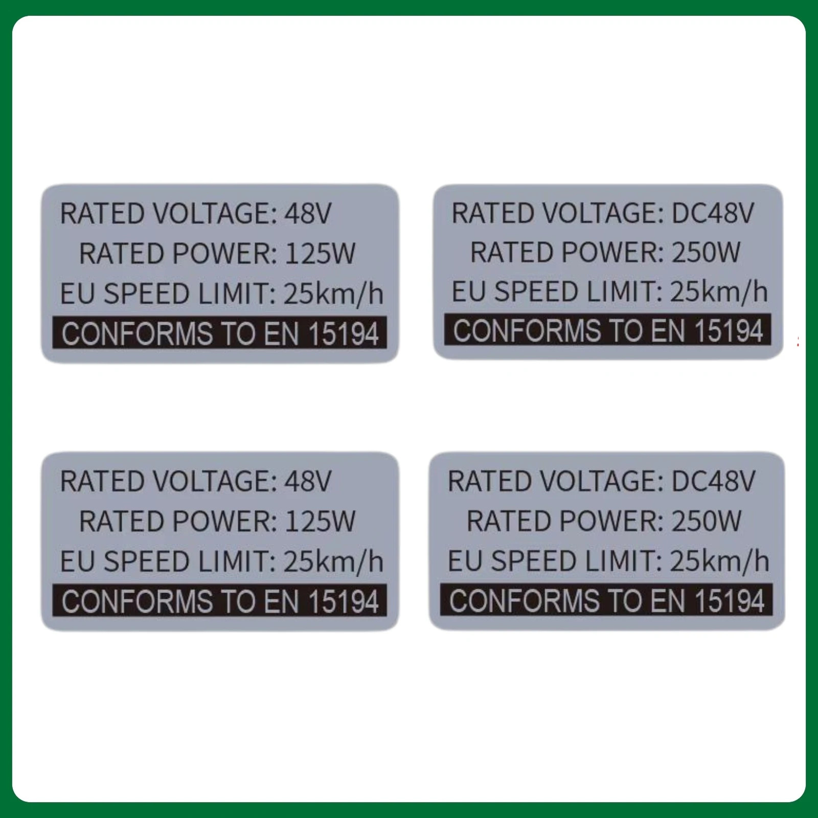 Ebike Modification Kit Stickers,36V 48V 250W Electric Bike Lable,Compataible for