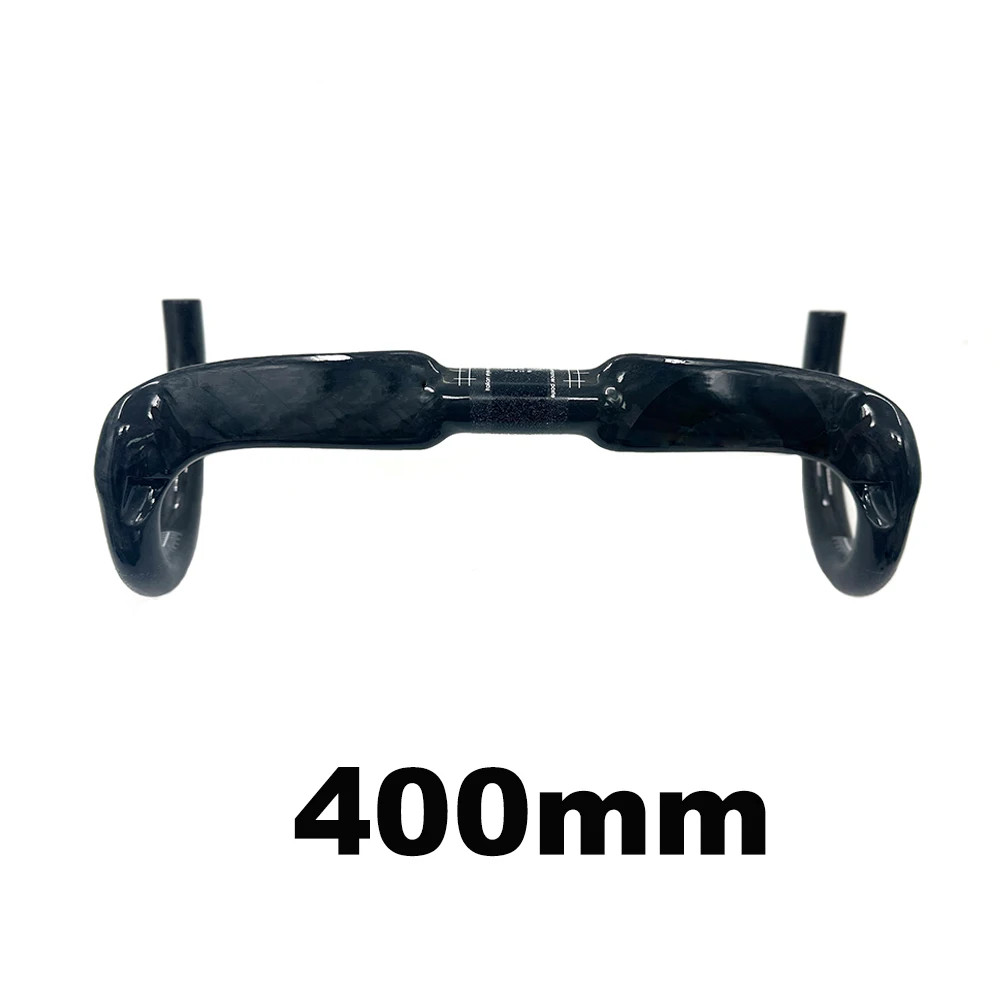 Road Bike Drop Bar Gloss Carbon Handlebar Suitable for 31.8*400/420/440mm