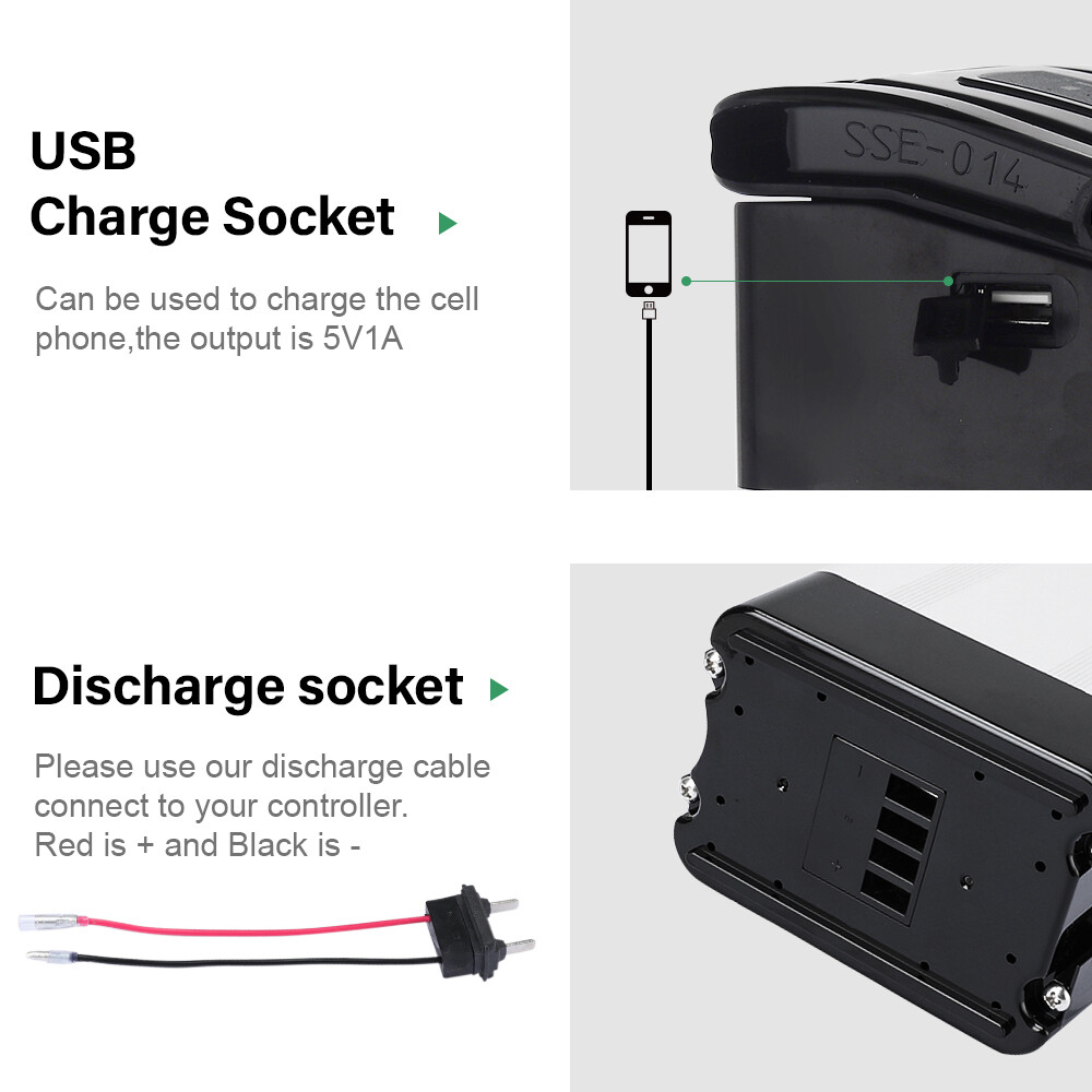 Silverfish Ebike Battery 36V 48V 13Ah 10.4Ah Seat Tube Electric Bike Battery