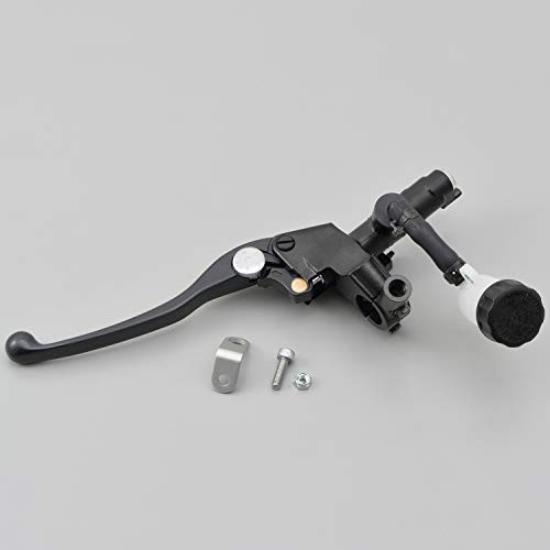 NISSIN Motorcycle Clutch Master Cylinder, Horizontal, 14mm, Black Body/Black Lev