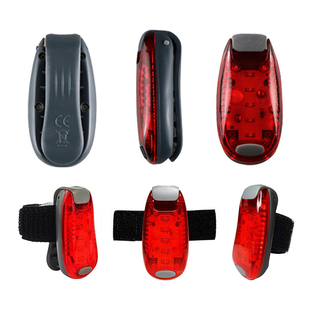 2PCS Bike Bicycle Cycling Handlebar Tape Non-slip &LED Rear Safety Light Clip On