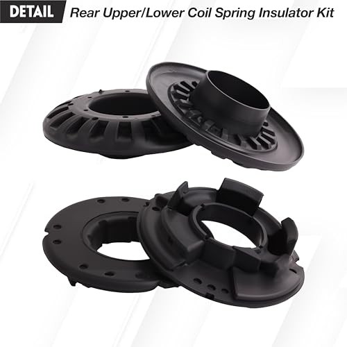 4 PCS Upper and Lower Coil Spring Insulator Kit Compatible with Jeep Grand Rear