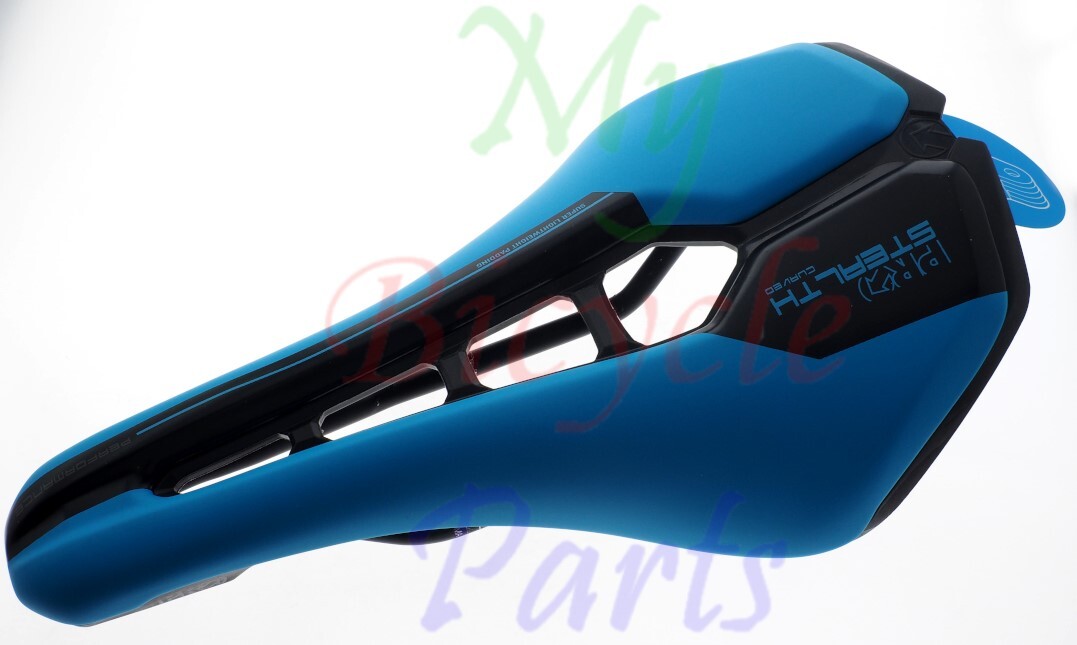 SHIMANO PRO Stealth Curved Performance TEST SADDLE, Stainless Rails, Blue 142mm