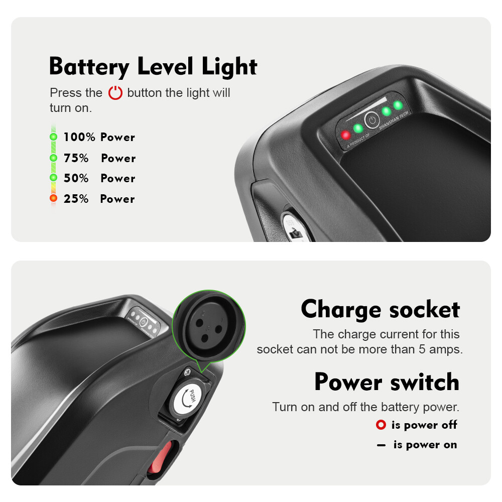 48V/36V Hailong Li-ion Ebike Battery Electric Bicycle Battery for 0-1000W Motor