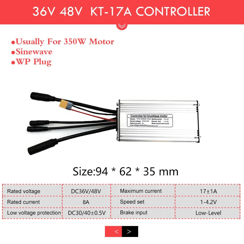 E-bike Controller 36V 48V 250W-1500W Controller for Electric Bike Conversion Kit