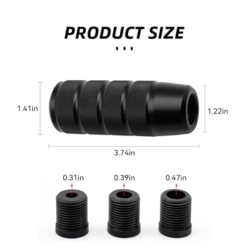 95mm/3.74″ Car Shifter Knob, Aluminum Weighted Automotive Gear Shift Black