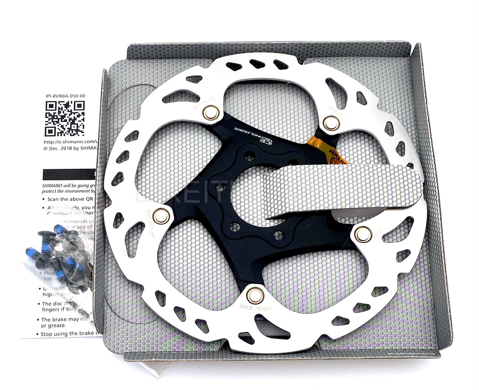 2x Shimano XT SM-RT86 RT86S 160mm 6-Bolt IceTech Disc Brake Rotor ISMRT86S2