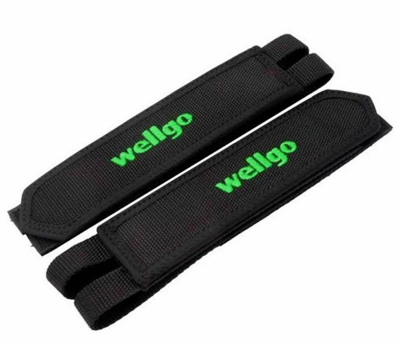 Wellgo Fixie, M.T.B, Road, Touring Bicycle Bike Pedal Double Straps – Black Pair