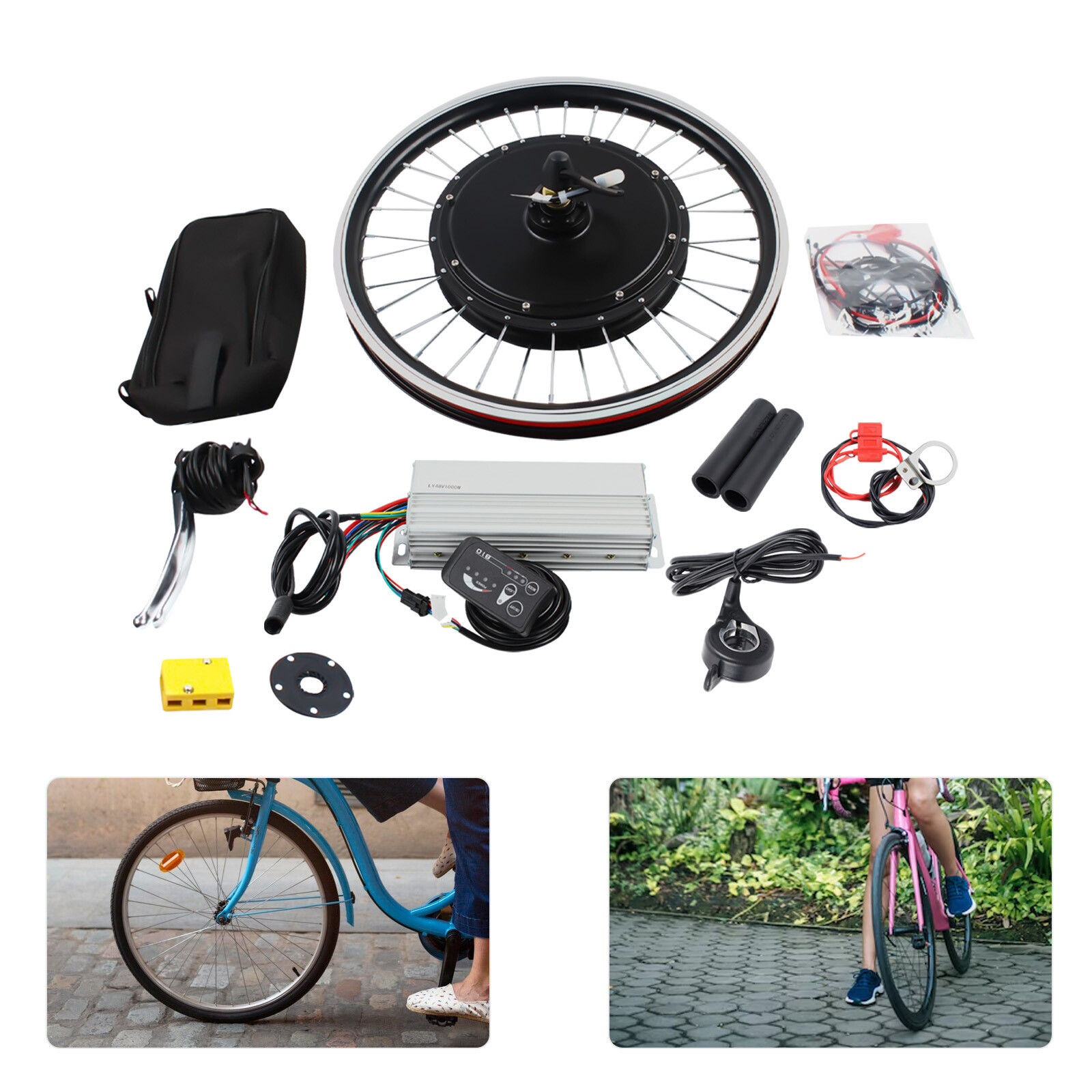 20″ 1000W Front Wheel 48V Electric Bicycle Bike Motor Conversion Kit Hub eBike
