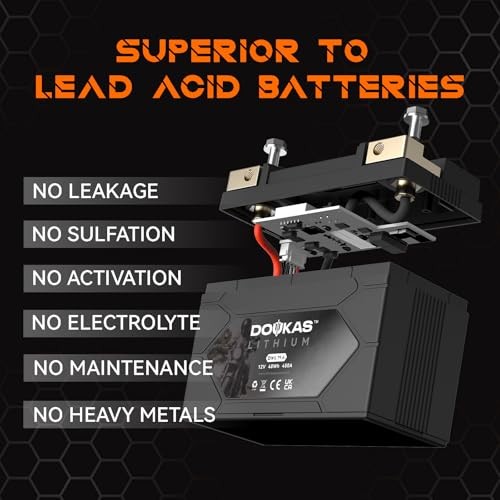 DKL14A YTX14AH-BS 450A LiFePO4 Motorcycle Lithium [+ -] YTX14AH-BS 4Ah 450A