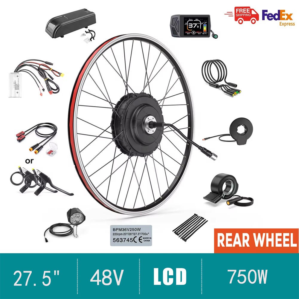 48V750W BAFANG Rear Wheel Motor Conversion Kits For 26″ E-bike Rear Wheel Drive
