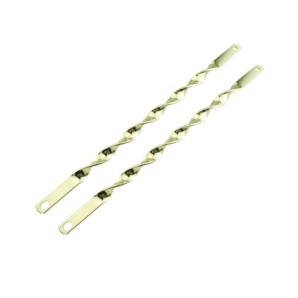 OG LOWRIDER 18″ LONG TWISTED STEEL SPRING FORK BARS IN GOLD FOR 20″ FORK