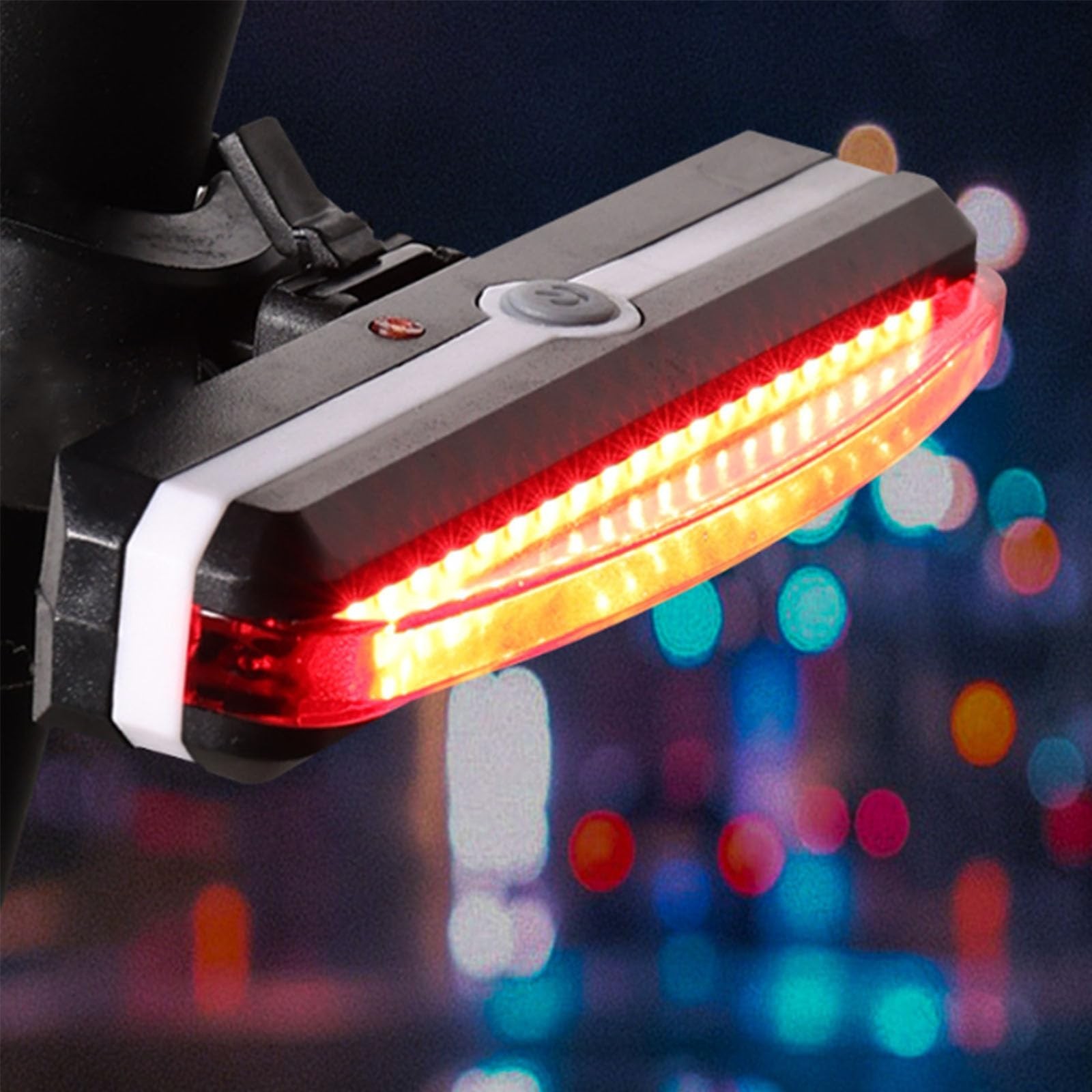 Rechargeable LED Tail Light for Bikes Rear Mount 10×1.8cm Night Visibility
