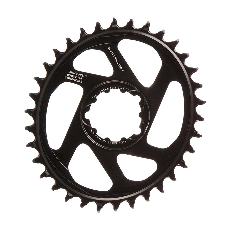 SRAM X-Sync 2 Eagle Chainring 34t SRAM Direct Mount Oval 12-Speed Aluminum Black