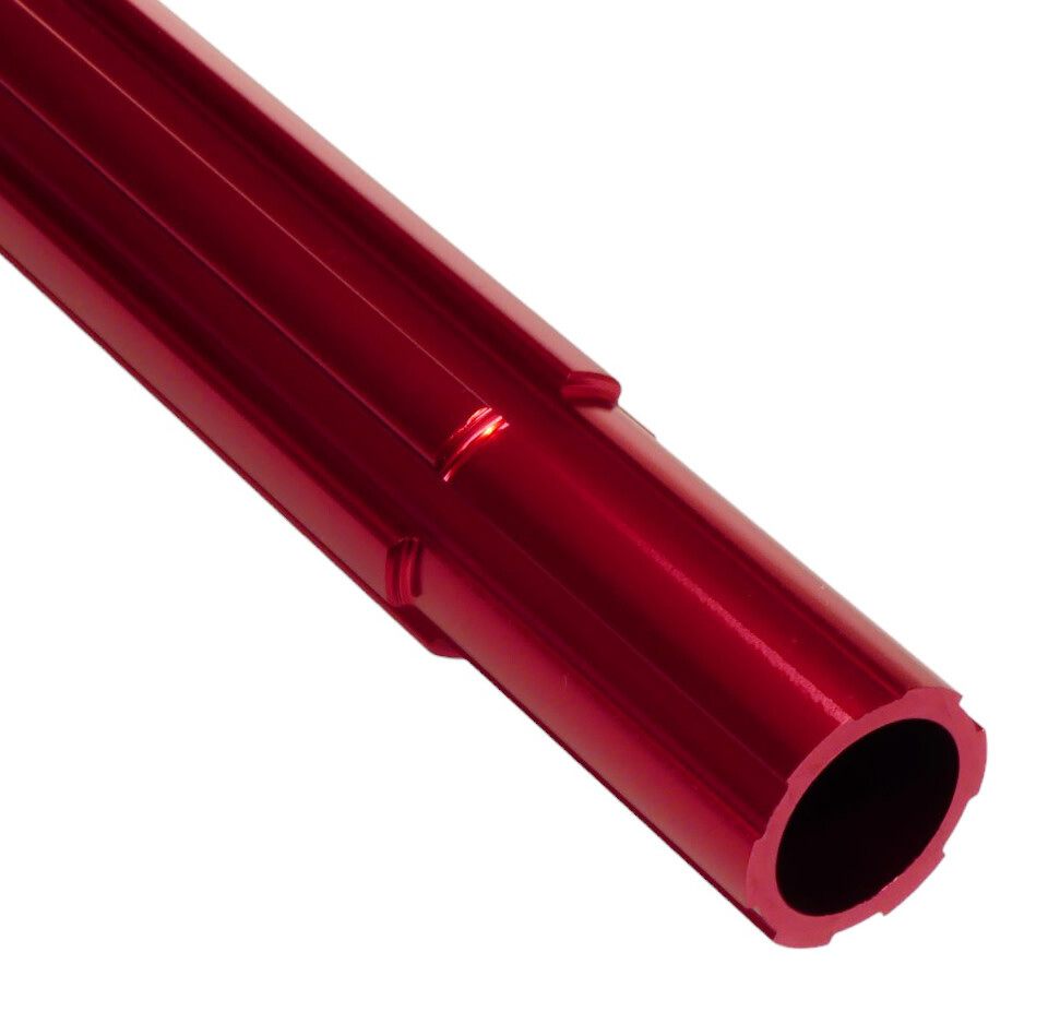 Fluted aluminum alloy bicycle seat post 25.4mm (1″) 450mm – RED