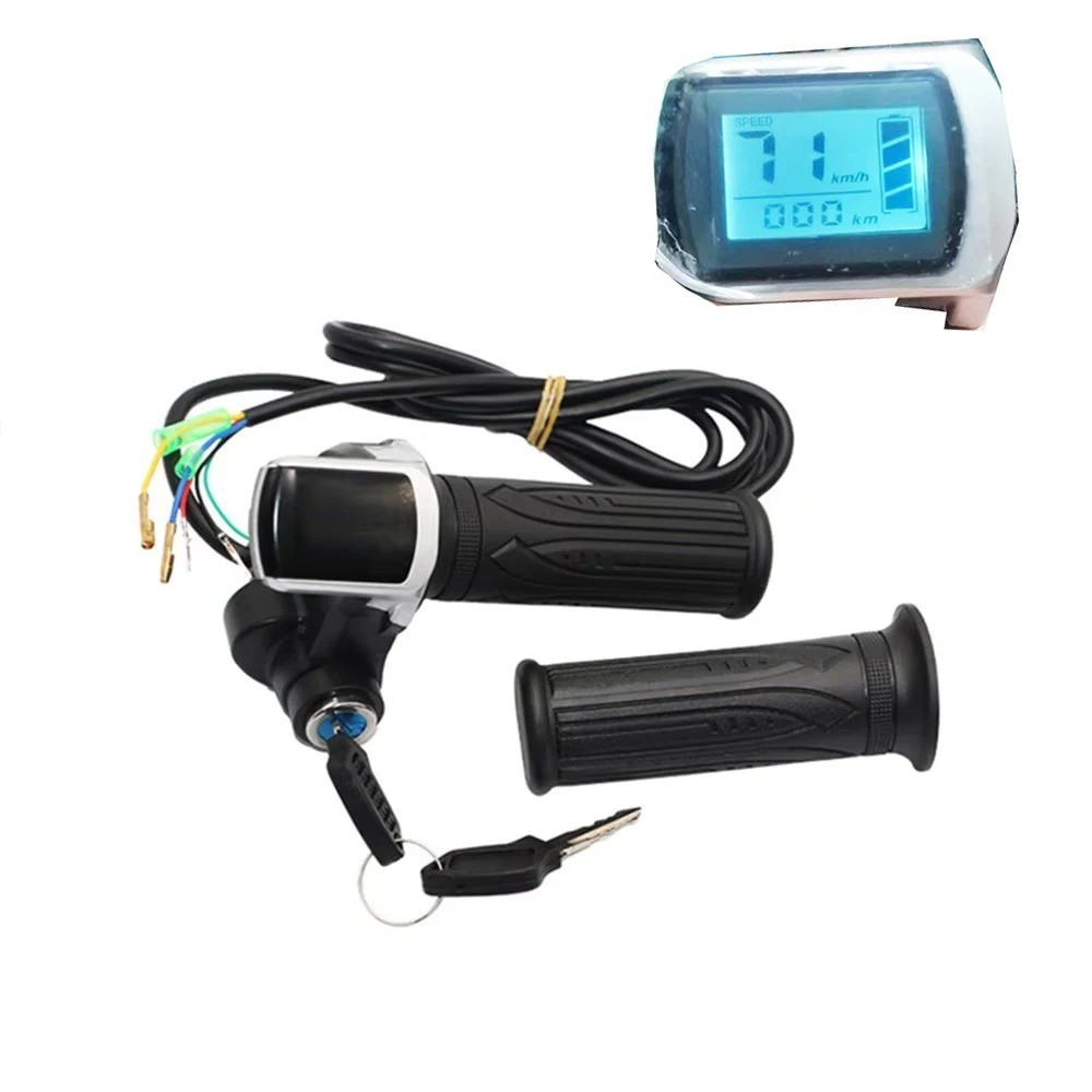 Electric Bike Twist Throttle 36v 48v Grip Speed Display Brushless Controller Kit