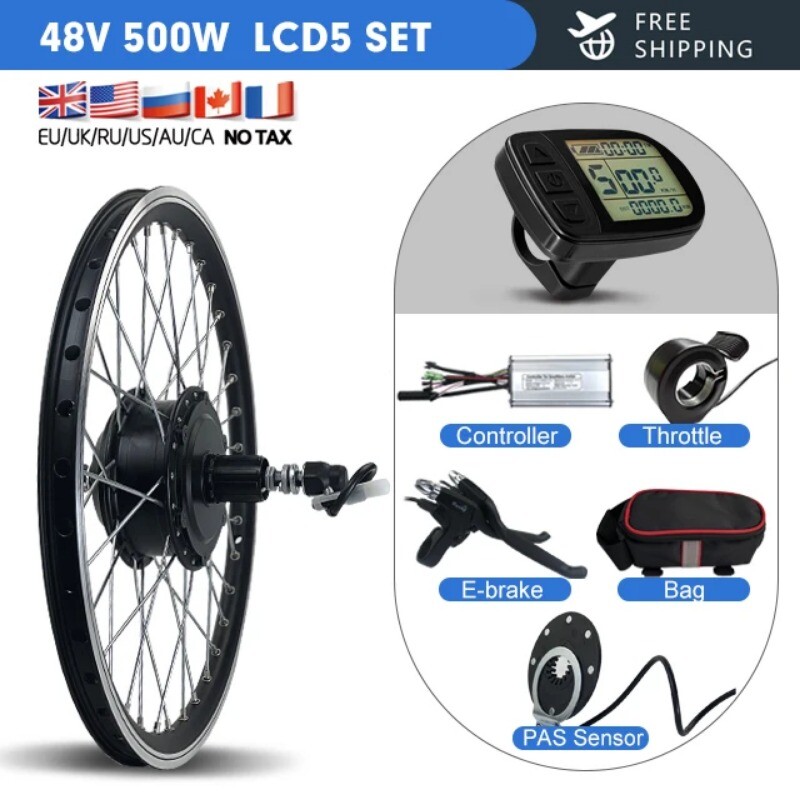 36V/48V 500W Rear Cassette Brushless Geared Hub Motor for MTB Electric Bicycle