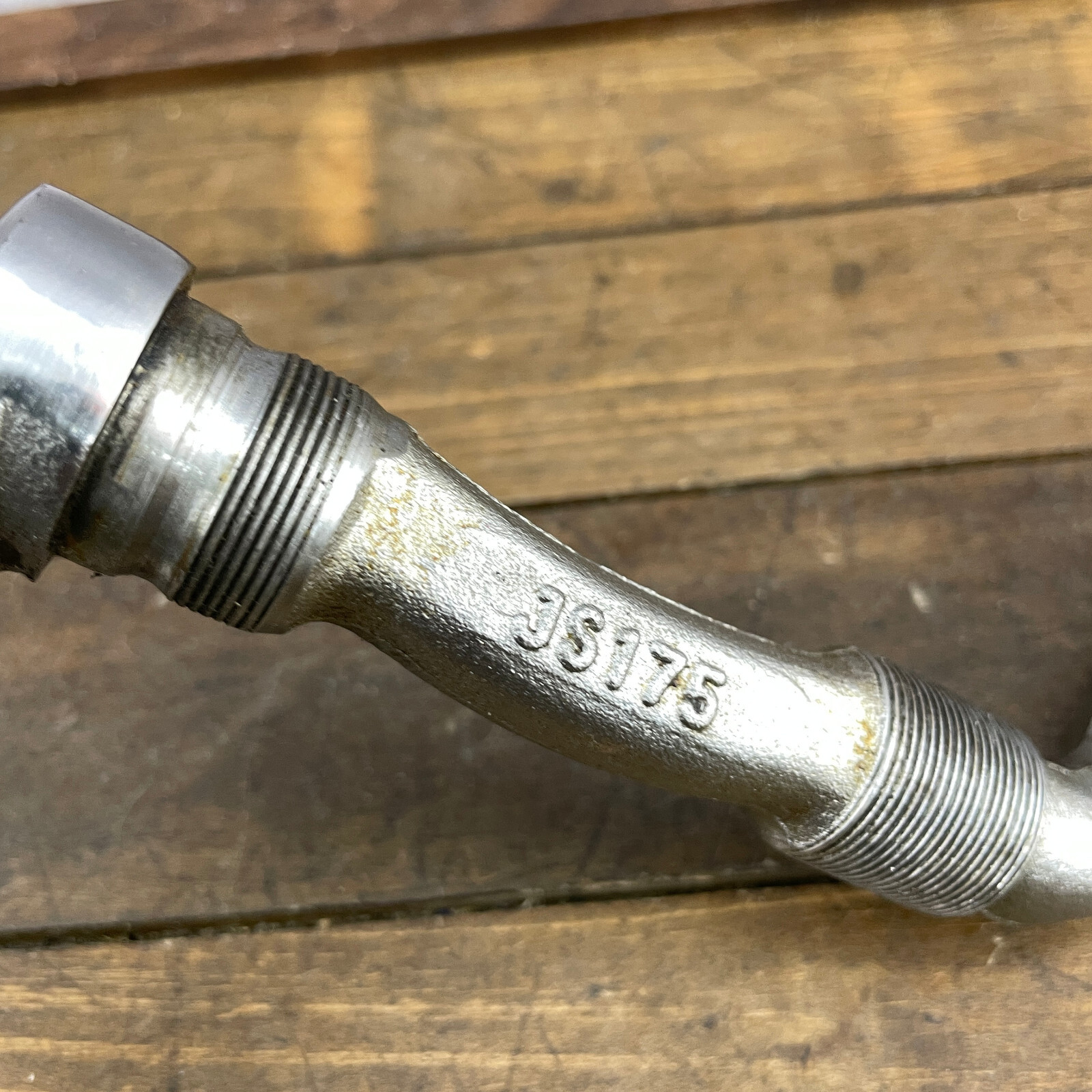 Old School BMX CRanks OPC Vintage BMX Crank Set 175 Chrome JS175 1PC CRMO