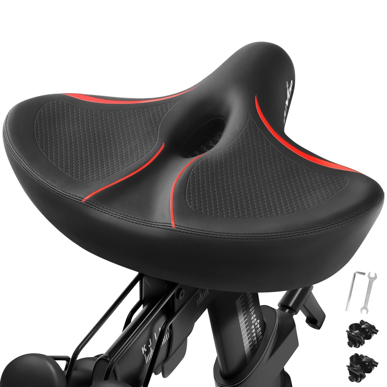 Oversized Peloton Bike Seat, Comfortable Bicycle Saddle Replacement for Men &…