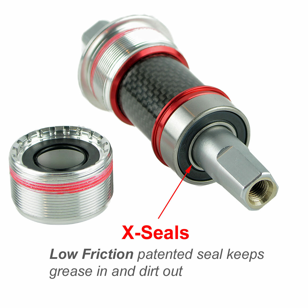 OMNI Racer Cromoly Steel JIS Square Taper Bottom Bracket: 103-127mm Lengths