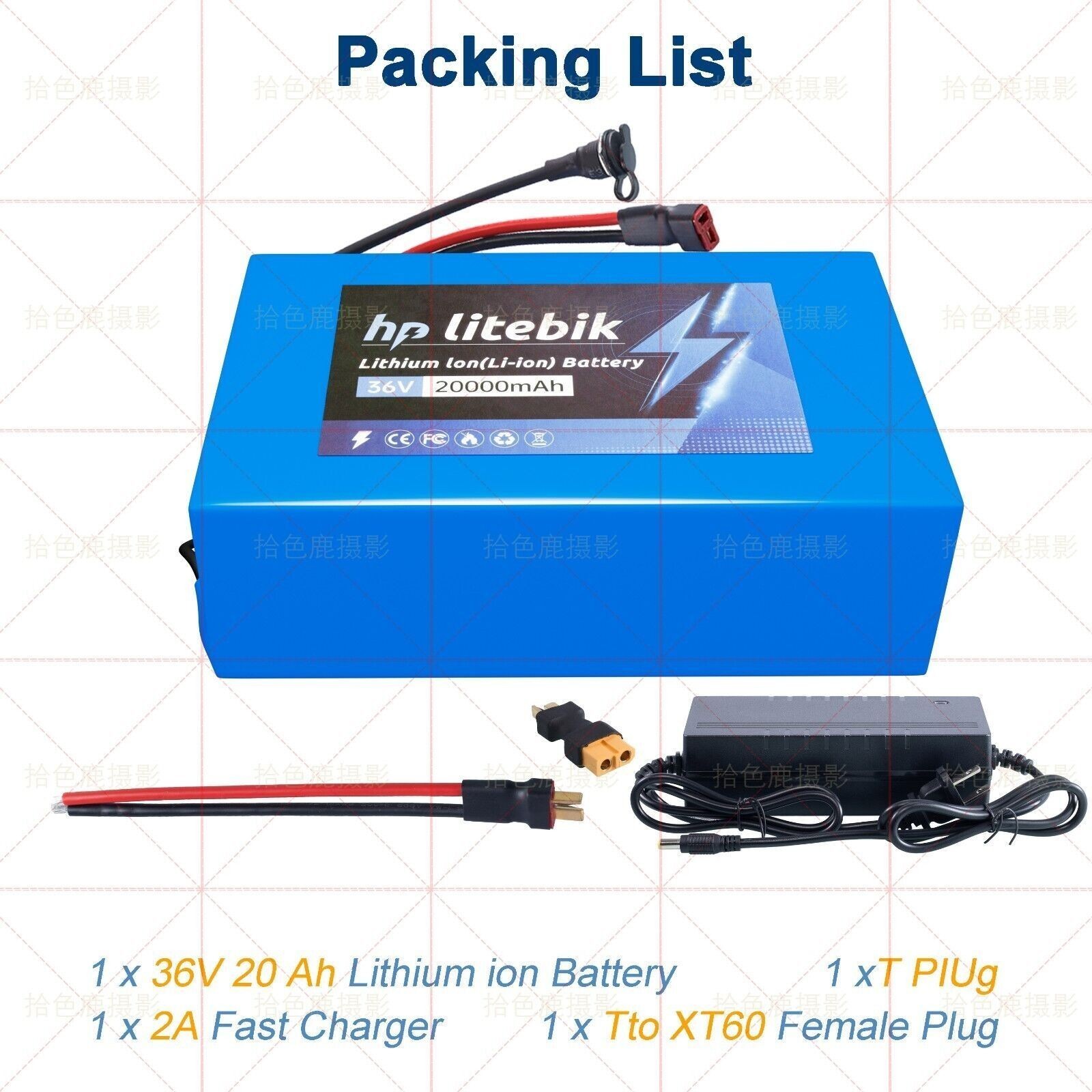 36V 20Ah Lithium ebike Battery For 100-1000W Electric Bicycle Bike Scooter Motor