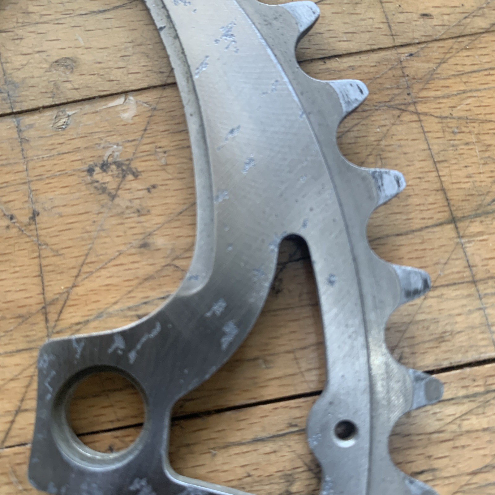 Real Designs Chainring 110mm BCD 45T Silver Vintage Mountain Bike Yeti Kooka CNC