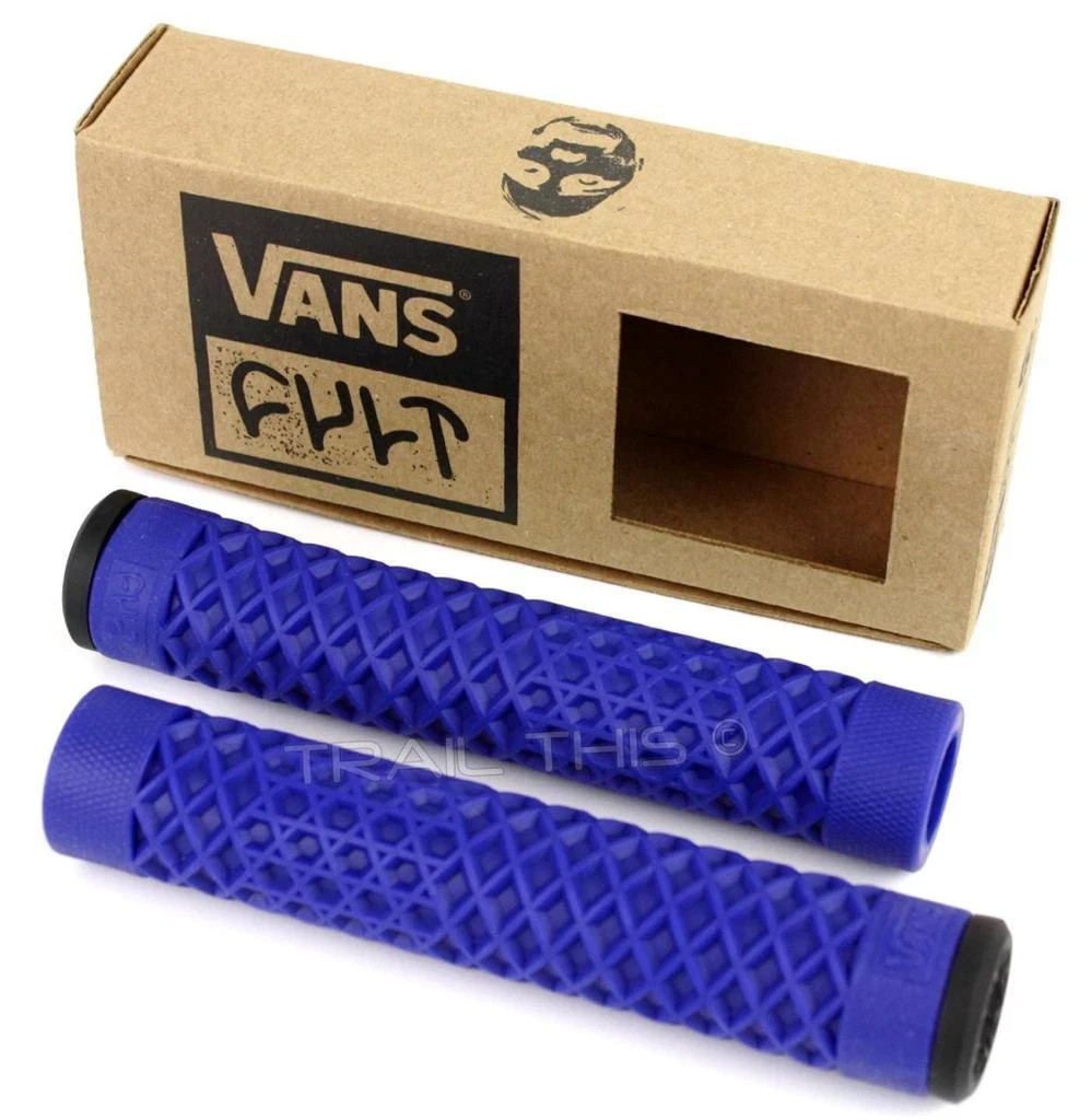 CULT X VANS FLANGELESS BMX GRIPS – BIKE GRIPS – WAFFLE GRIPS – ODI – BLUE