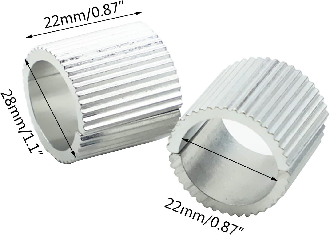 22mm to 28mm Motorcycle Handlebar Shim Spacer Aluminum Adapter Sleeve