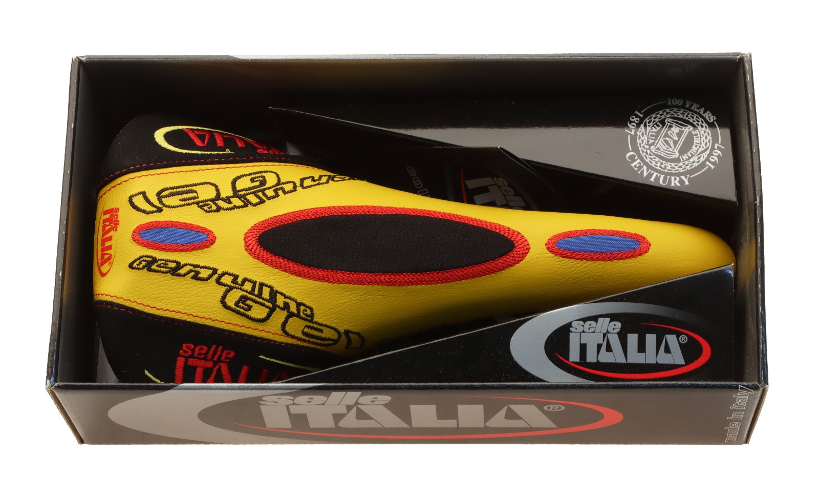 Selle Italia Flite Saddle Ti Rails Genuine Gel Yellow Leather NEW NOS *Shelfwear