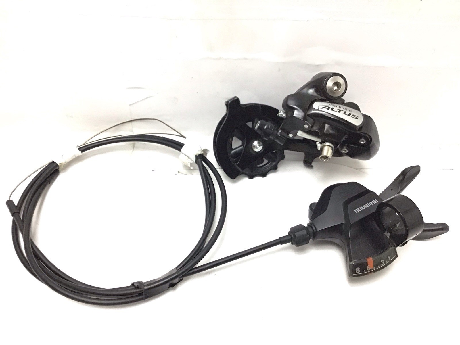 Shimano Altus RD-M310 Rear Derailleur with SL-M315 8-Speed Shifter and Cable